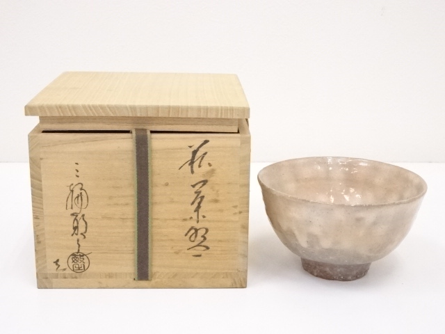 萩焼　三輪敏之造　茶碗